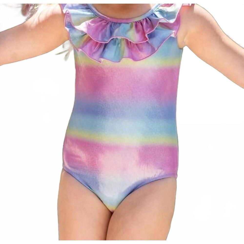 NEW CHARLIES PROJECT sparkle one piece swimsuit in purple multi